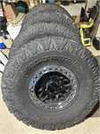 40” tires and KMC beadlocks 